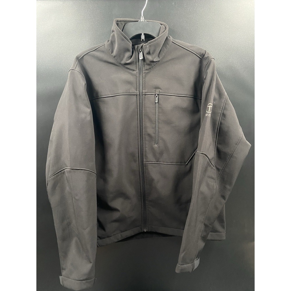 Tech By‎ Tumi Jacket Mens Medium Dark Black Fleece Lined Softshell Full Zip